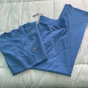 Figs Blue Scrub Set
